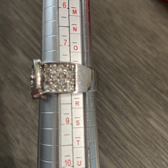 Silver Rhinestone Belt Style Ring Size 8.25” - Picture 10 of 10